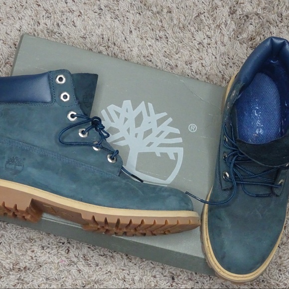 timberland 6 inch boots navy